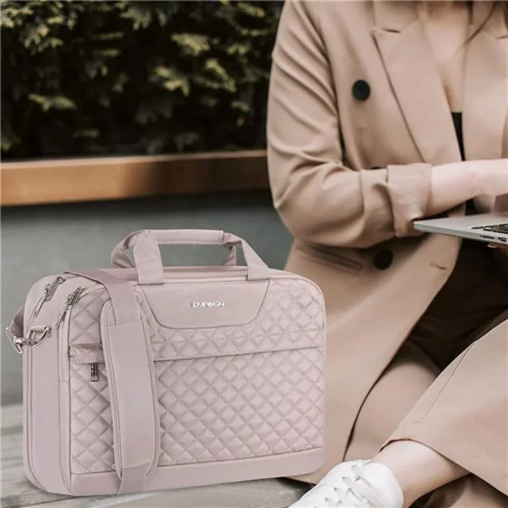 17.3 Inch Laptop Bag, Large Capacity Expandable Briefcase for Women